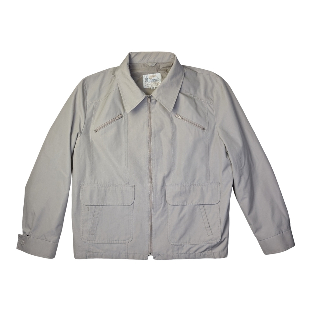 Vintage London Fog Zip-Front Jacket | Beige | Men’s XL